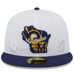 Men's Milwaukee Brewers New Era White/Navy State 59FIFTY Fitted Hat -BigLeagueCaps Store navy milwaukee brewers state 59fifty fitted hat ss5 p 4998606pv 2u cucraia71qykvdspl4uiv tz2phrktba9g6qimym1h