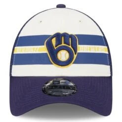 Men's Milwaukee Brewers New Era White/Navy Team Stripe Trucker 9FORTY Snapback Hat 7 Men's Milwaukee Brewers New Era White/Navy Team Stripe Trucker 9FORTY Snapback Hat -BigLeagueCaps Store navy milwaukee brewers team stripe trucker 9forty snapback hat ss5 p 5002655pv 2u kzz95azbn6b4ogzwbzfvv 0ce7uwe5i2k66cwq7ga1