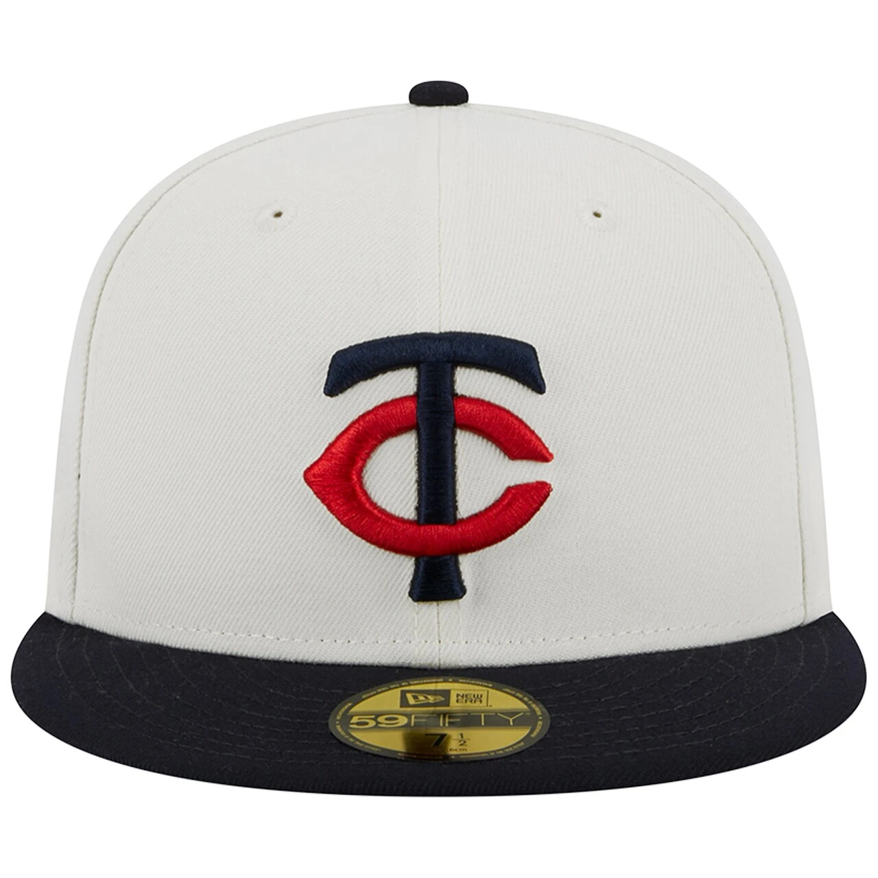 Men's Minnesota Twins New Era Stone/Navy Retro 59FIFTY Fitted Hat 4 Men's Minnesota Twins New Era Stone/Navy Retro 59FIFTY Fitted Hat - Image 2