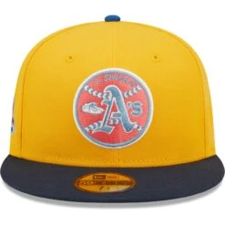 Men's Oakland Athletics New Era Gold/Navy 40th Anniversary Azure Undervisor 59FIFTY Fitted Hat -BigLeagueCaps Store navy oakland athletics 40th anniversary azure undervisor 59fifty fitted hat pi4693000 altimages ff 4693957 f745615c25dc94236717alt2 full