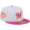 Men's Milwaukee Brewers New Era White/Pink 2002 MLB All-Star Game 59FIFTY Fitted Hat -BigLeagueCaps Store pink milwaukee brewers 2002 mlb all star game 59fifty fitted hat ss5 p 200016072pv 1u padklutaoaxcpidtdsumv nymszqxzv0dfsuo94e6n