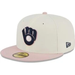 Men's Milwaukee Brewers New Era White/Pink Chrome Rogue 59FIFTY Fitted Hat -BigLeagueCaps Store pink milwaukee brewers chrome rogue 59fifty fitted hat ss5 p 200015852pv 3u nkmvxrzrykm9vsp3gou1v tszansulvk04u28jrwgd