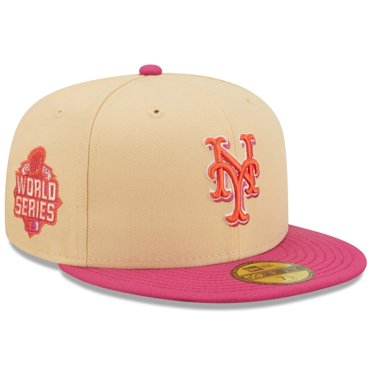 Men's New York Mets New Era Orange/Pink 2015 World Series Mango Passion 59FIFTY Fitted Hat 3 Men's New York Mets New Era Orange/Pink 2015 World Series Mango Passion 59FIFTY Fitted Hat