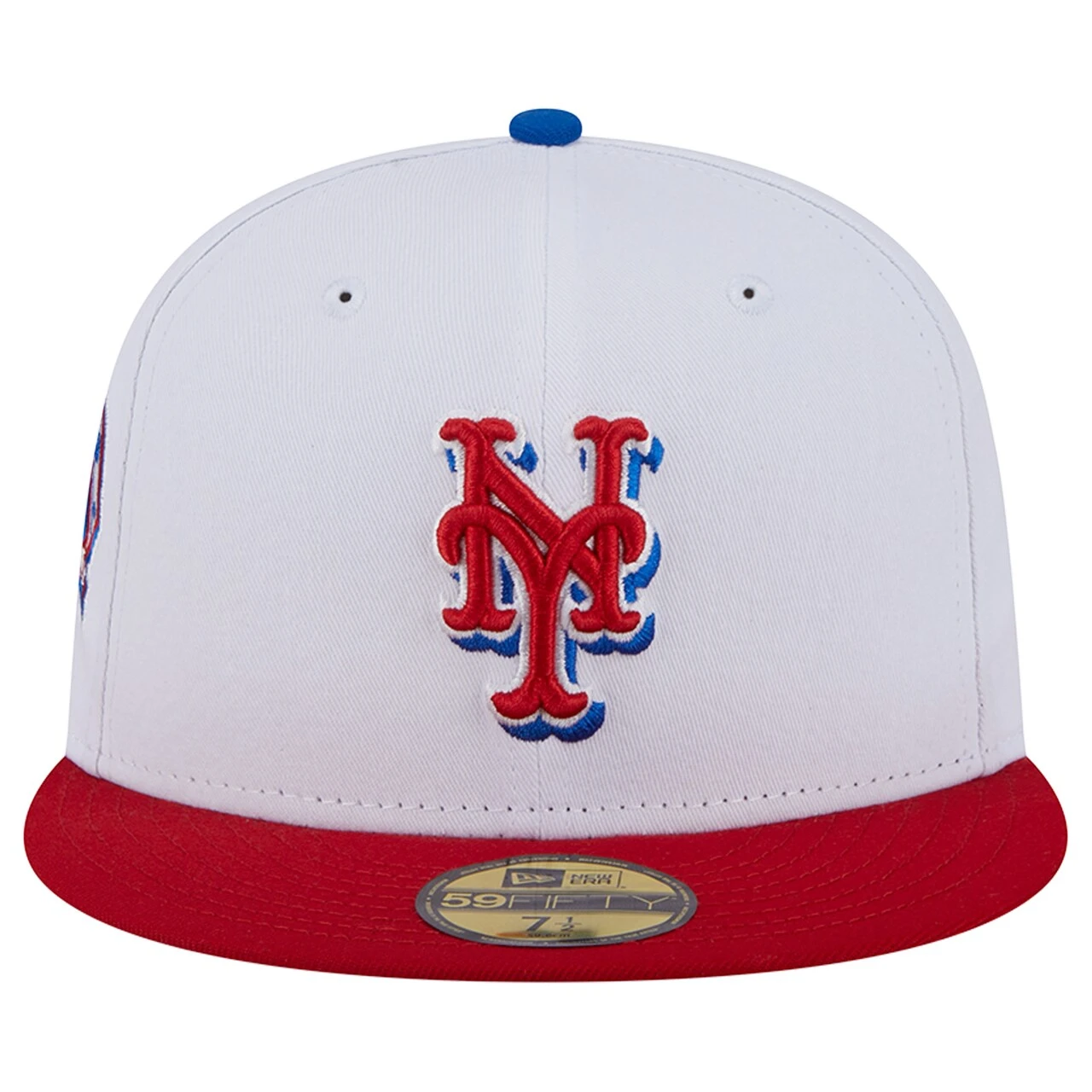 Men's New York Mets New Era White/Red Undervisor 59FIFTY Fitted Hat 4 Men's New York Mets New Era White/Red Undervisor 59FIFTY Fitted Hat - Image 2