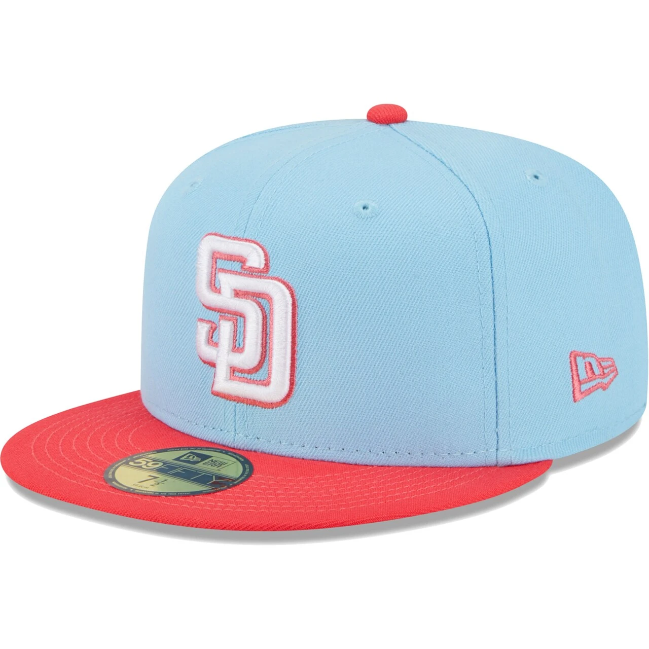 Men's San Diego Padres New Era Light Blue/Red Spring Color Two-Tone 59FIFTY Fitted Hat 3 Men's San Diego Padres New Era Light Blue/Red Spring Color Two-Tone 59FIFTY Fitted Hat