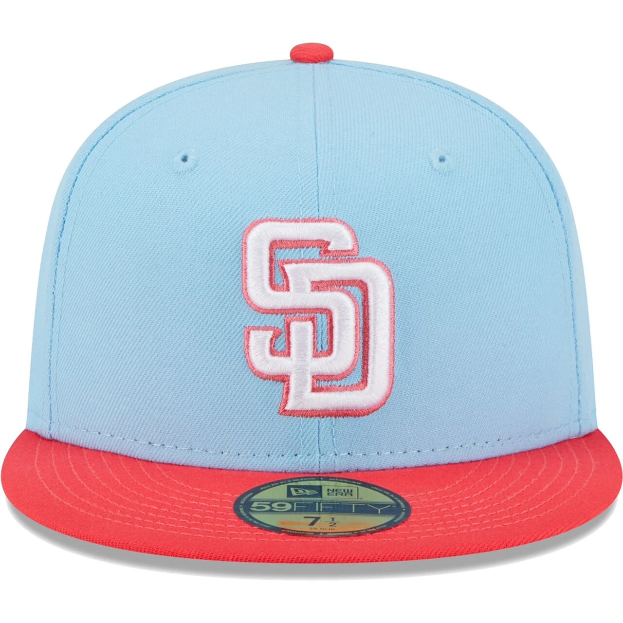 Men's San Diego Padres New Era Light Blue/Red Spring Color Two-Tone 59FIFTY Fitted Hat 4 Men's San Diego Padres New Era Light Blue/Red Spring Color Two-Tone 59FIFTY Fitted Hat - Image 2