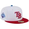 Men's Tampa Bay Rays New Era White/Red Undervisor 59FIFTY Fitted Hat -BigLeagueCaps Store red tampa bay rays undervisor 59fifty fitted hat ss5 p 200016054pv 1u eitdeubwapmyov9wafovv qungtyvl2dqphp7ywbxk