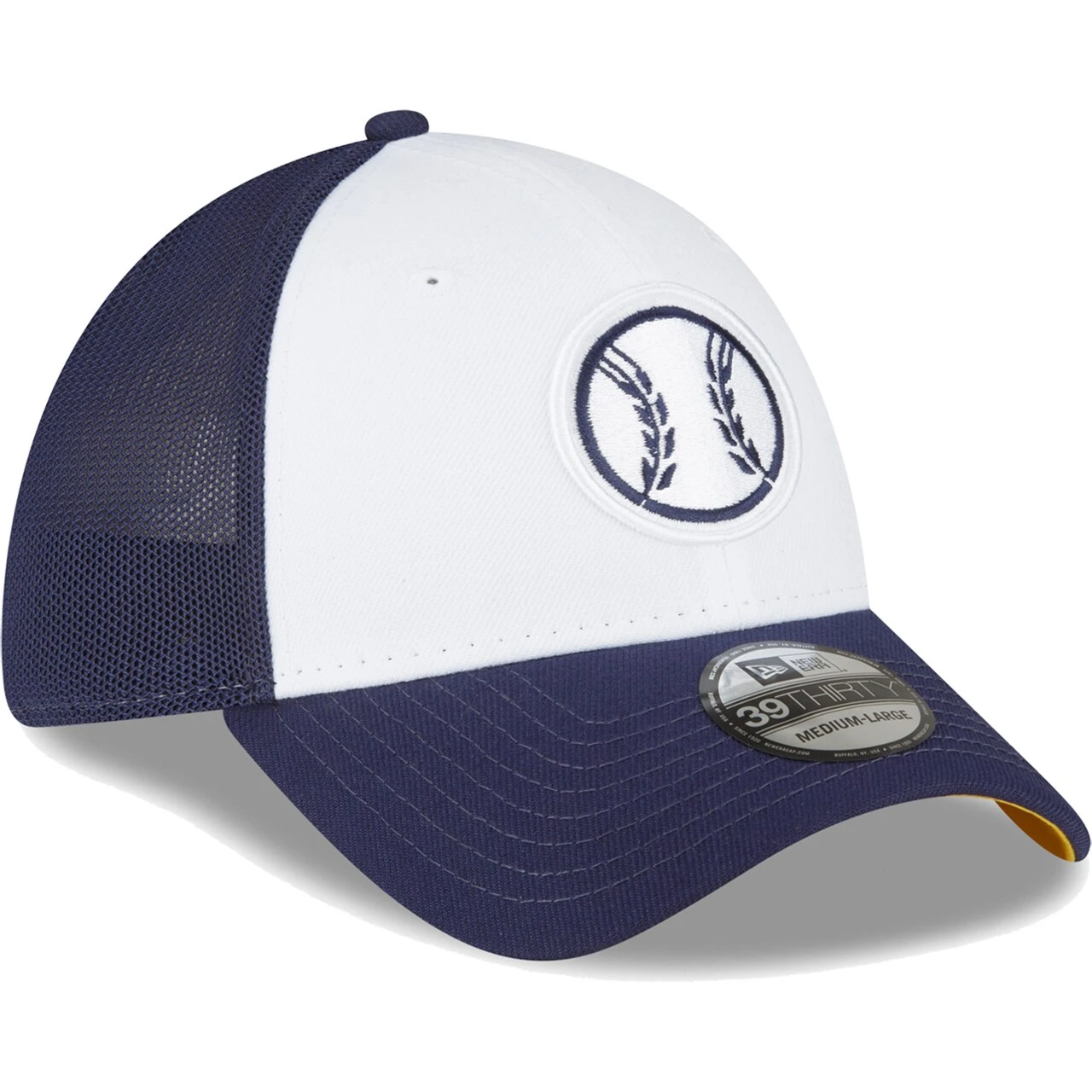 Men's Milwaukee Brewers New Era Navy/White 2023 On-Field Batting Practice 39THIRTY Flex Hat 5 Men's Milwaukee Brewers New Era Navy/White 2023 On-Field Batting Practice 39THIRTY Flex Hat - Image 3