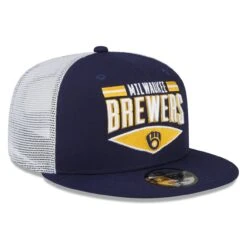 Men's Milwaukee Brewers New Era Navy/White Base Trucker 9FIFTY Snapback Hat -BigLeagueCaps Store white milwaukee brewers base trucker 9fifty snapback hat ss5 p 4639994pv 3u vifeybrzpbzlzlegzqdxv elayff7ah3qksnvtjpvt
