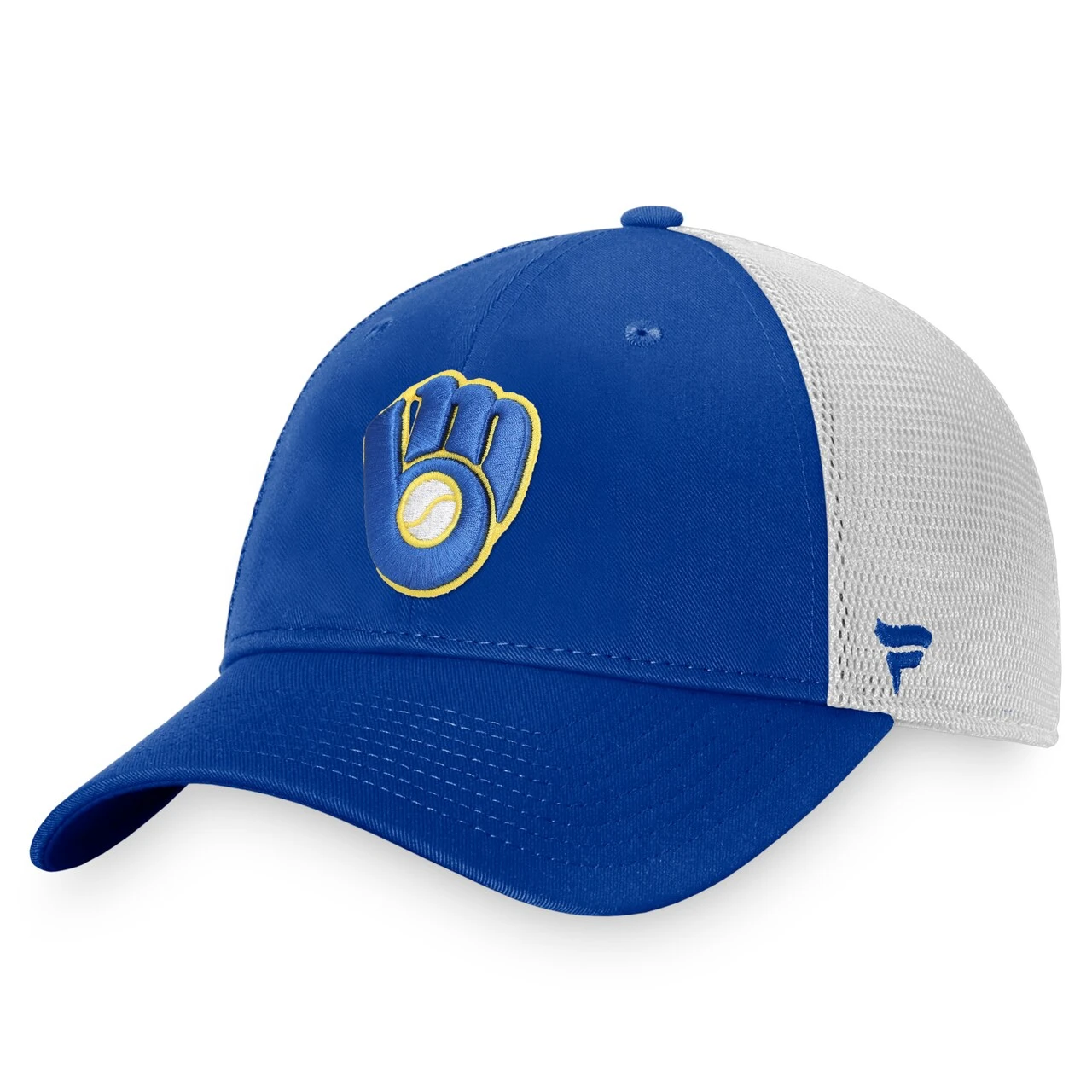 Men's Milwaukee Brewers Fanatics Branded Royal/White Cooperstown Collection Core Trucker Snapback Hat 3 Men's Milwaukee Brewers Fanatics Branded Royal/White Cooperstown Collection Core Trucker Snapback Hat