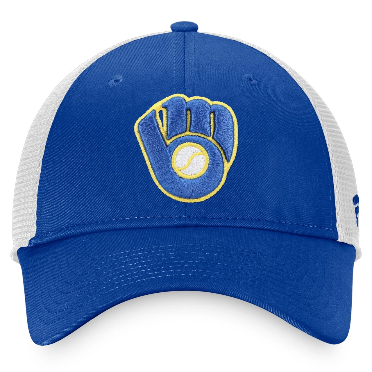 Men's Milwaukee Brewers Fanatics Branded Royal/White Cooperstown Collection Core Trucker Snapback Hat 4 Men's Milwaukee Brewers Fanatics Branded Royal/White Cooperstown Collection Core Trucker Snapback Hat - Image 2