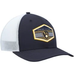 Men's Milwaukee Brewers '47 Navy/White Spring Training Burgess Trucker Snapback Hat -BigLeagueCaps Store white milwaukee brewers spring training burgess trucker snapback hat ss5 p 4935126pv 3u gv0fyyqnlabqfa23zbdwv nw15jy95sekshrnlrroj