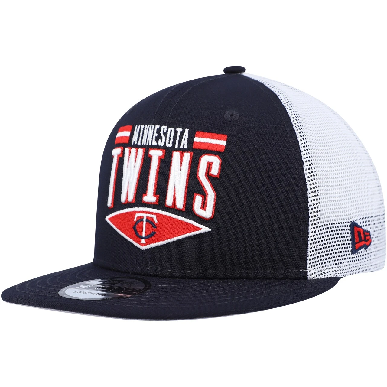 Men's Minnesota Twins New Era Navy/White Base Trucker 9FIFTY Snapback Hat 3 Men's Minnesota Twins New Era Navy/White Base Trucker 9FIFTY Snapback Hat