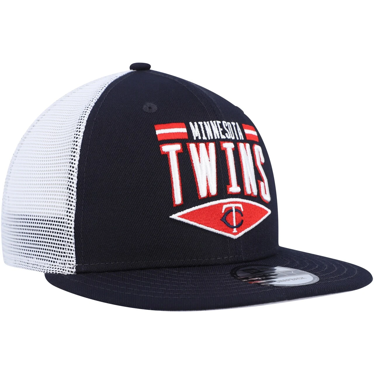 Men's Minnesota Twins New Era Navy/White Base Trucker 9FIFTY Snapback Hat 5 Men's Minnesota Twins New Era Navy/White Base Trucker 9FIFTY Snapback Hat - Image 3