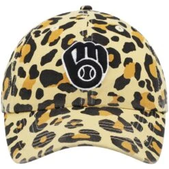Women's Milwaukee Brewers '47 Tan Bagheera Cheetah Clean Up Adjustable Hat -BigLeagueCaps Store womens 47 milwaukee brewers tan bagheera cheetah clean up adjustable hat pi4481000 altimages ff 4481615 8f344c164819ff017d1aalt2 full