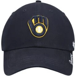 Women's Milwaukee Brewers '47 Navy Team Miata Clean Up Adjustable Hat -BigLeagueCaps Store womens 47 navy milwaukee brewers team miata clean up adjustable hat pi3799000 altimages ff 3799029 a9dcc794da0e5213d6b6alt2 full