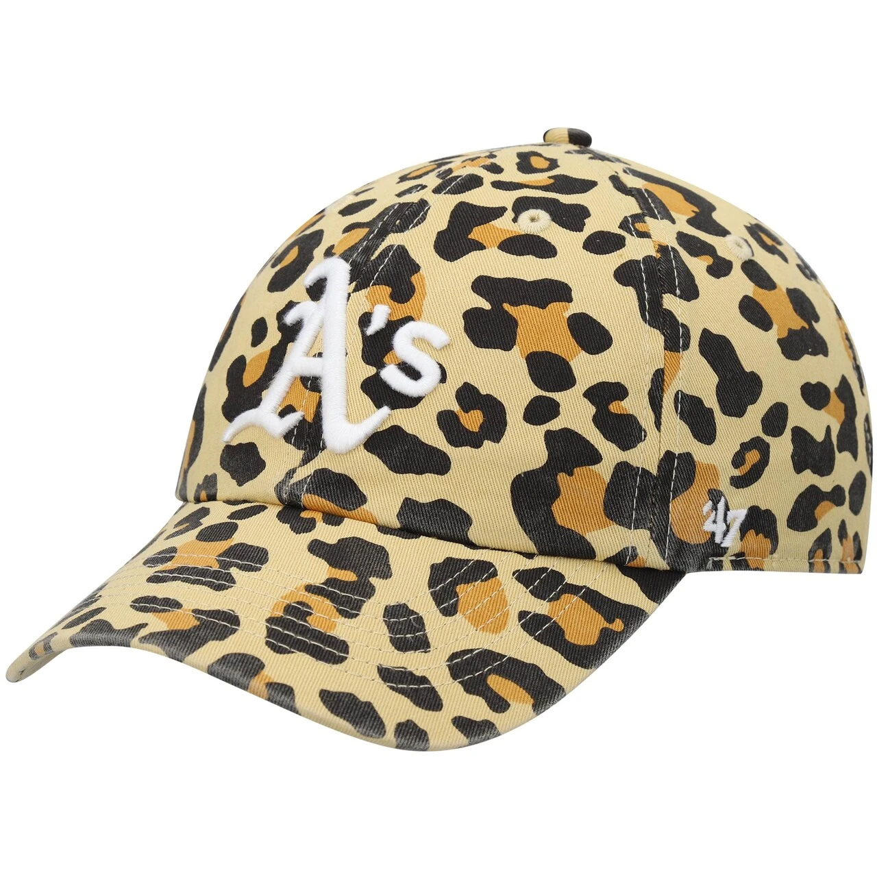 Women's Oakland Athletics '47 Tan Bagheera Cheetah Clean Up Adjustable Hat 3 Women's Oakland Athletics '47 Tan Bagheera Cheetah Clean Up Adjustable Hat