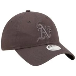 Women's Oakland Athletics New Era Graphite Core Classic Cloud Tonal 9TWENTY Adjustable Hat -BigLeagueCaps Store womens new era graphite oakland athletics core classic cloud tonal 9twenty adjustable hat pi4681000 altimages ff 4681532 400cee57fc660c55a3baalt3 full