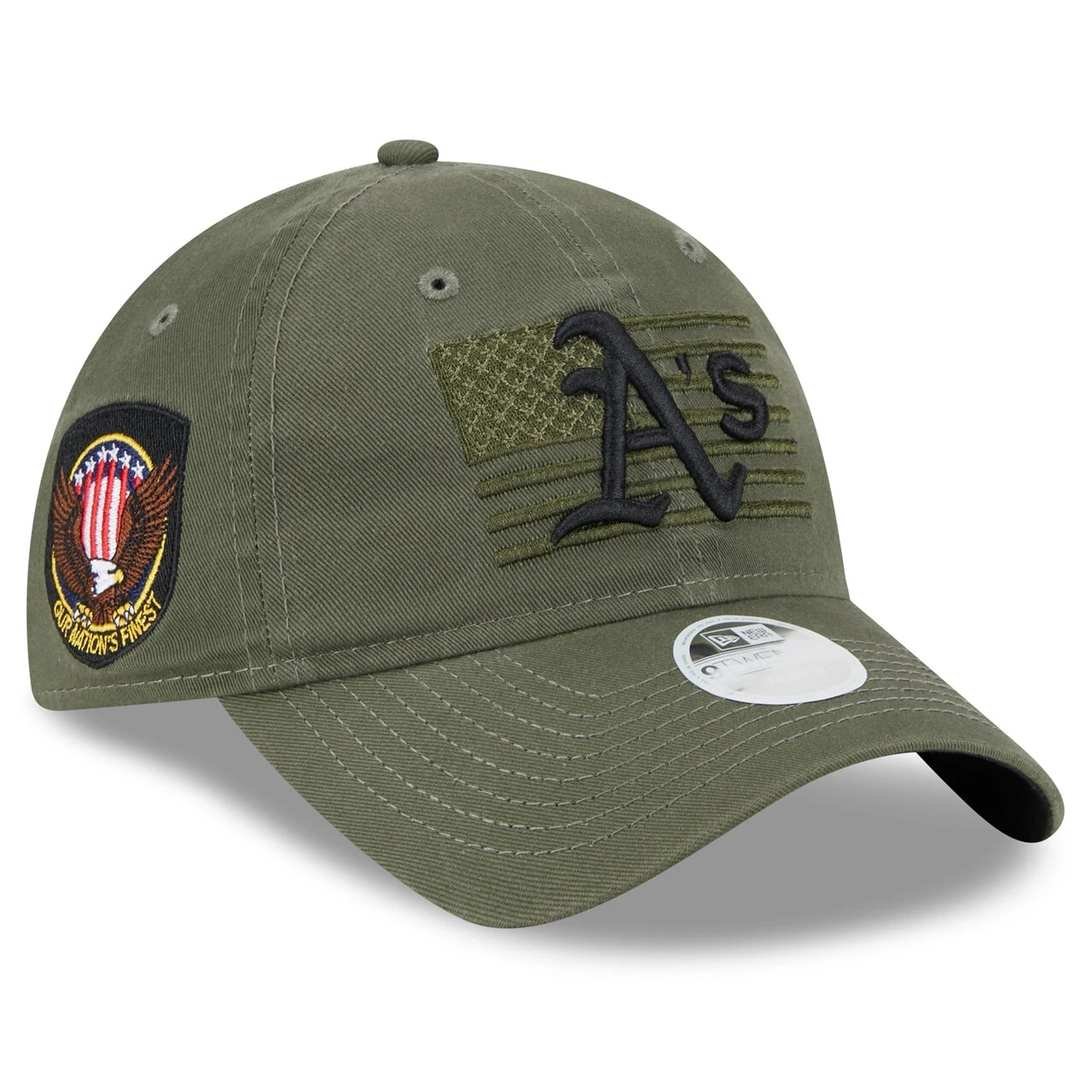 Women's Oakland Athletics New Era Green 2023 Armed Forces Day 9TWENTY Adjustable Hat 3 Women's Oakland Athletics New Era Green 2023 Armed Forces Day 9TWENTY Adjustable Hat