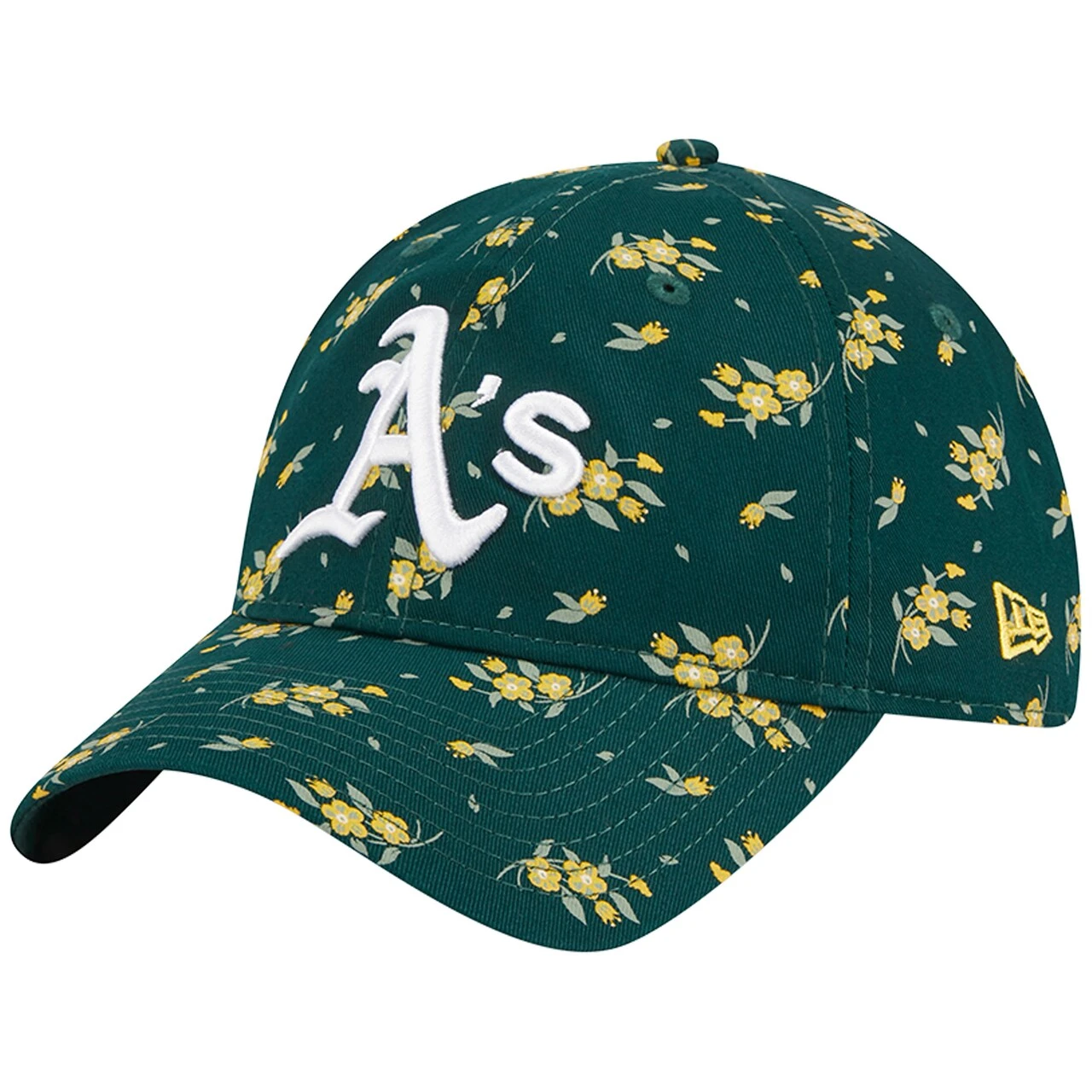 Women's Oakland Athletics New Era Green Bloom 9TWENTY Adjustable Hat 3 Women's Oakland Athletics New Era Green Bloom 9TWENTY Adjustable Hat