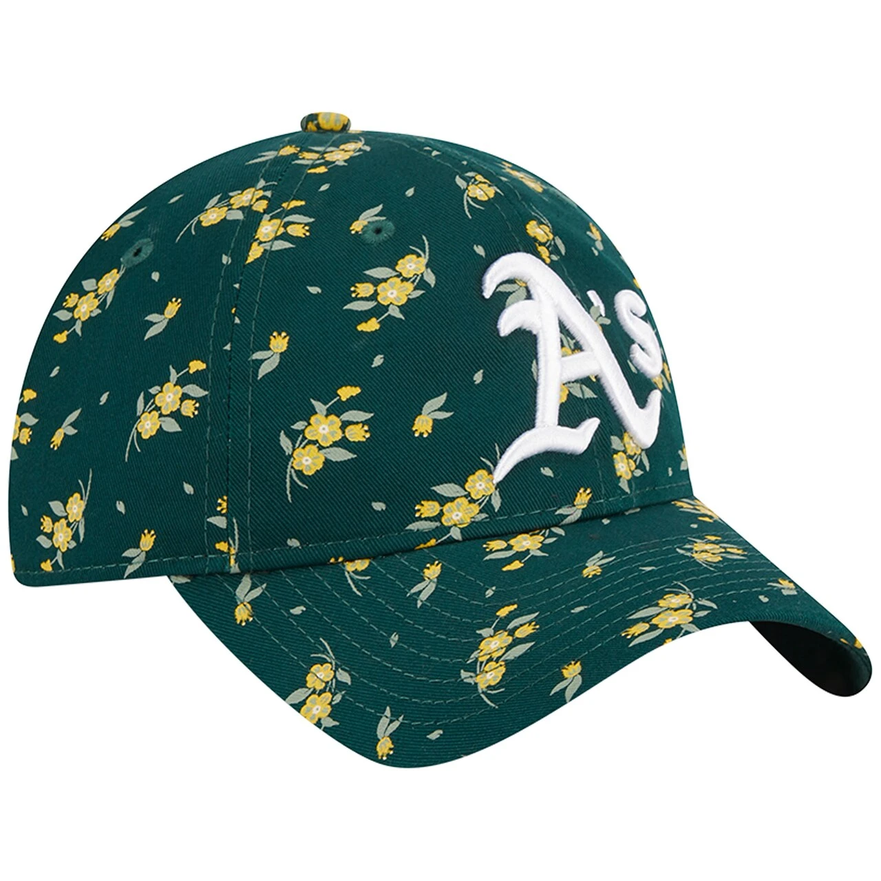 Women's Oakland Athletics New Era Green Bloom 9TWENTY Adjustable Hat 5 Women's Oakland Athletics New Era Green Bloom 9TWENTY Adjustable Hat - Image 3