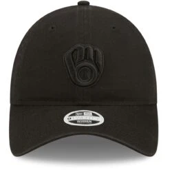 Women's Milwaukee Brewers New Era Black On Black Core Classic II 9TWENTY Adjustable Hat -BigLeagueCaps Store womens new era milwaukee brewers black on black core classic ii 9twenty adjustable hat pi4417000 altimages ff 4417774 1974f0e4d2b1466da9d5alt2 full