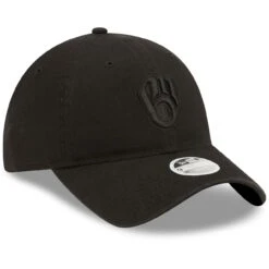 Women's Milwaukee Brewers New Era Black On Black Core Classic II 9TWENTY Adjustable Hat -BigLeagueCaps Store womens new era milwaukee brewers black on black core classic ii 9twenty adjustable hat pi4417000 altimages ff 4417774 1974f0e4d2b1466da9d5alt3 full