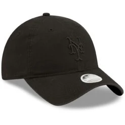Women's New York Mets New Era Black On Black Core Classic II 9TWENTY Adjustable Hat -BigLeagueCaps Store womens new era new york mets black on black core classic ii 9twenty adjustable hat pi4417000 altimages ff 4417771 db7178c7d02258287790alt3 full