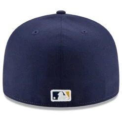 Men's Milwaukee Brewers New Era Navy/Yellow Alternate Authentic Collection On-Field 59FIFTY Fitted Hat -BigLeagueCaps Store yellow milwaukee brewers alternate authentic collection on field 59fifty fitted hat pi3750000 altimages ff 3750174 14339b4d281996ac54adalt4 full