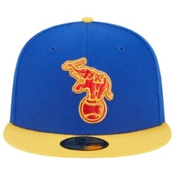 Men's Oakland Athletics New Era Royal/Yellow Empire 59FIFTY Fitted Hat -BigLeagueCaps Store yellow oakland athletics empire 59fifty fitted hat ss5 p 200006649pv 2u evukc6hdf0tzr5wnnmycv ivkepqondfwyrsts2xg1