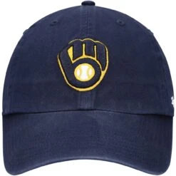 Youth Milwaukee Brewers '47 Navy Team Logo Clean Up Adjustable Hat -BigLeagueCaps Store youth 47 navy milwaukee brewers team logo clean up adjustable hat pi4252000 altimages ff 4252085 860aaff4d8e81b84f283alt2 full