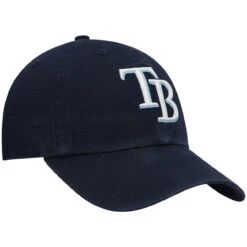 Youth Tampa Bay Rays '47 Navy Team Logo Clean Up Adjustable Hat -BigLeagueCaps Store youth 47 navy tampa bay rays team logo clean up adjustable hat pi4252000 altimages ff 4252102 6806edebda7cf573f077alt3 full